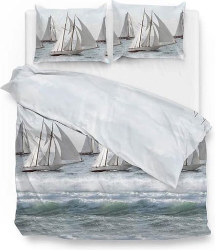 Zo! Home Ridge Dekbedovertrek - Lits-jumeaux - 260x200/220 cm - Blue