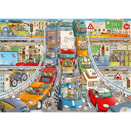 Ravensburger Rear view mirror Puzzle Verkeerschaos - Legpuzzel - 1000 stukjes