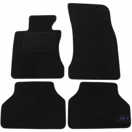Zwarte Velours Vloermat - J&J AUTOMOTIVE - BMW 5 E60 E61 - Op Maat - Antislip - Waterdicht zwart