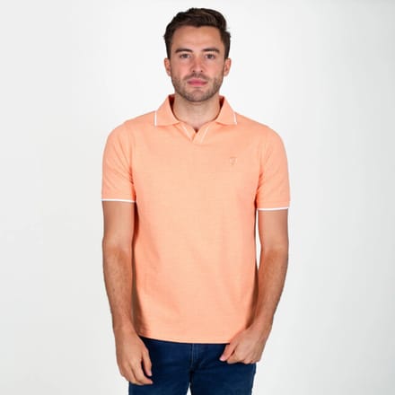 Heren Polo Stein - Lichtoranje Melange