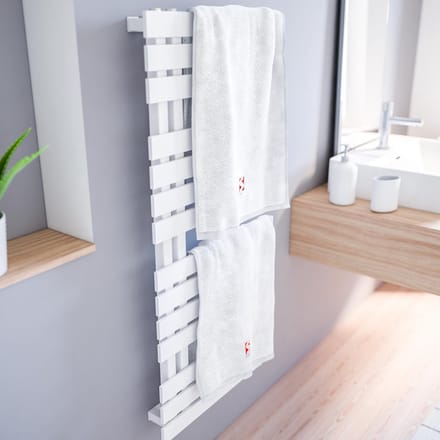 Schulte designradiator Breda - 106x50 - 477 Watt - onder aansluiting -wit