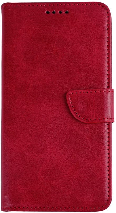 Rixus Bookcase For Apple iPhone 16e, 17e Dark Red