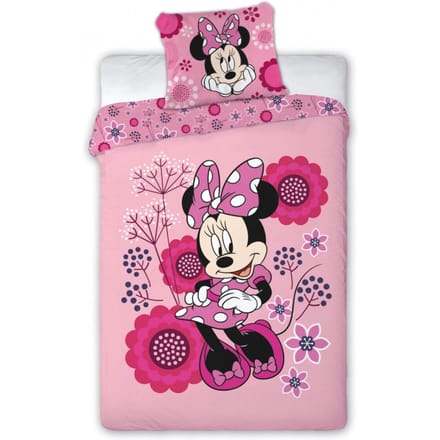 Disney Minnie Mouse Dekbedovertrek flowers - 140 x 200 cm - Polyester