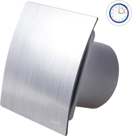 Awenta badkamerventilator 100 mm - Silent - Timer - 75 m³/h - RVS