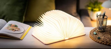 Gingko Smart Booklight Linnen Lamp - Oplaadbaar - Roze