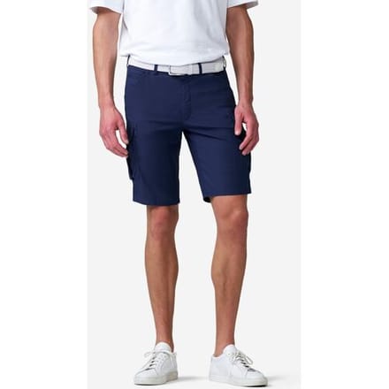 Meyer Bermuda Orlando Cargo Solid Color Organic Cotton Subtle Stretch Marine Blauw / male