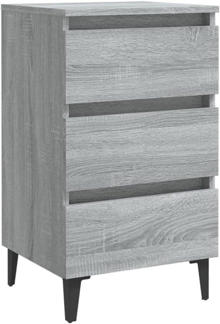Sidetable met metalen poten 40x35x69 cm in grey sonoma oak