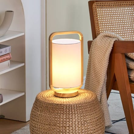 Paulmann Pauleen LED-tafellamp Woody Charm E27 max. 20W Hout, Wit