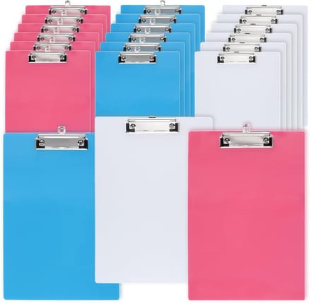 Dailygoods - Set van 21 Plastic Klemborden A4, Lichtgewicht en Transparant