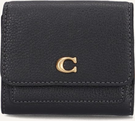 Coach Mila Small Flap Wallet Portemonnees Dames - Zwart - Maat ONESIZE