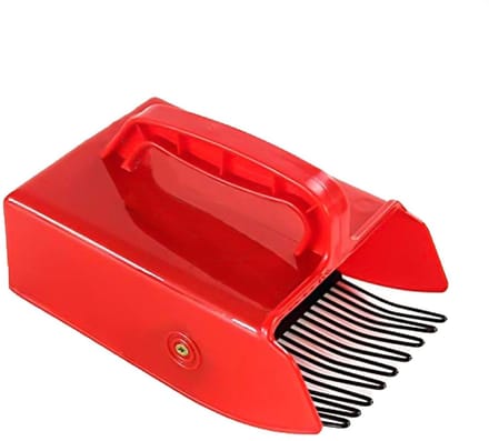 Bessenplukker - Fruit hark - Vruchten oogsten - Metalen kam - 22 x 14 x 14 cm - Rood