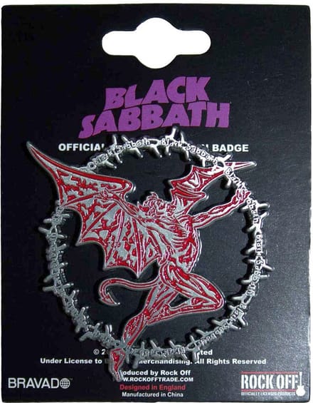 Black Sabbath - Daemon Ring Pin - Zilverkleurig/Rood