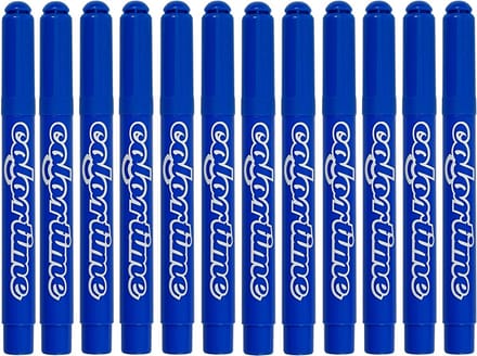 Colortime stift,  5 mm lijn, azuur transparant gl, 12 stuks
