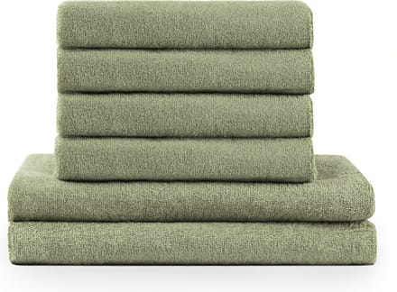Blumtal Terry Handdoeken Set - 2 x Baddoek & 4 x Handdoek: Pastel Groen