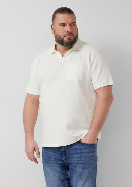 s.Oliver - male - Gestructureerd poloshirt met borstzak