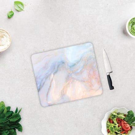 Supreme Marmerlook Tempered Glas Snijplank 29cm × 34cm - Glassnijplank
