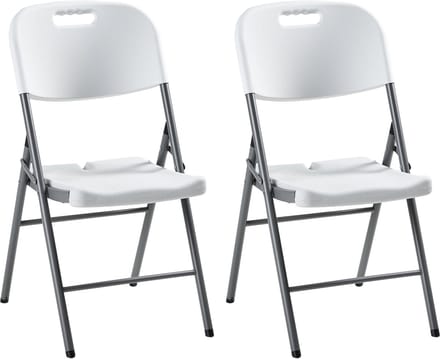 CUGNOLI - Tuinstoel set van 2 - Wit - Synthetisch materiaal
