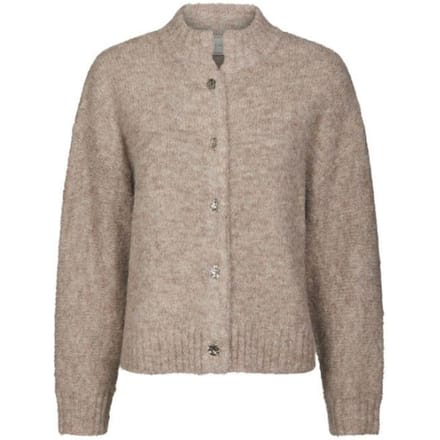 Neo Noir - Taura Fluffy Knit Cardigan - 165103 - 976 Beige Melange