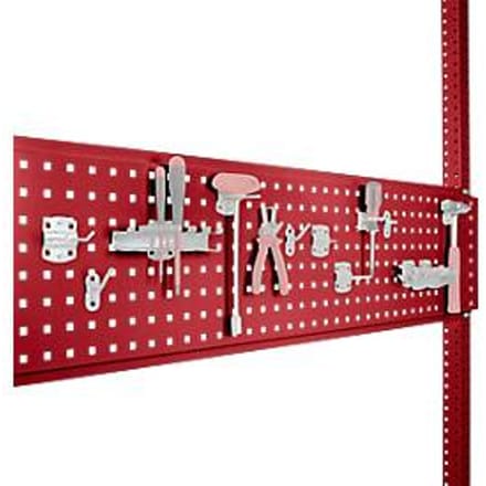 Geperforeerde gereedschapsplaat, voor tafelbreedte 1500 mm, voor serie Universal/Profi, robijnrood RAL 3003