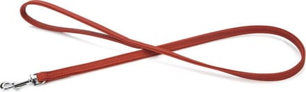 Beeztees leren looplijn Buffalo. Rood. 110 cm x 14 mm.