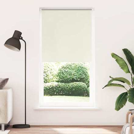 vidaXL Rolgordijn verduisterend gebroken wit 90x210 cm stofbreedte