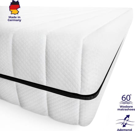 Matras - 120x190 - 7 zones - koudschuim - premium plus tijk - 25 cm hoog - Gemiddeld