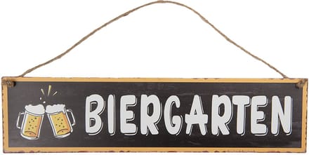 Clayre & Eef Tekstbord 40x10 cm Bruin Metaal Bier