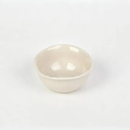 Schaaltjes – Pearls – parelrand – beige – Ø 11,6 cm – set van 6