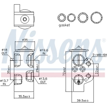 Expansieventiel, airconditioning NISSENS 999314