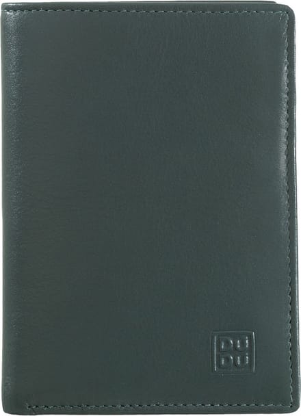DuDu Tiberio Portemonnee RFID-bescherming Leder 9.5 cm - Unisex - Staand formaat - mangrove