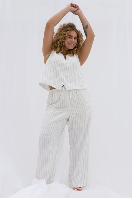YESTA Uma Bottoms - White/Black - maat 0(46)