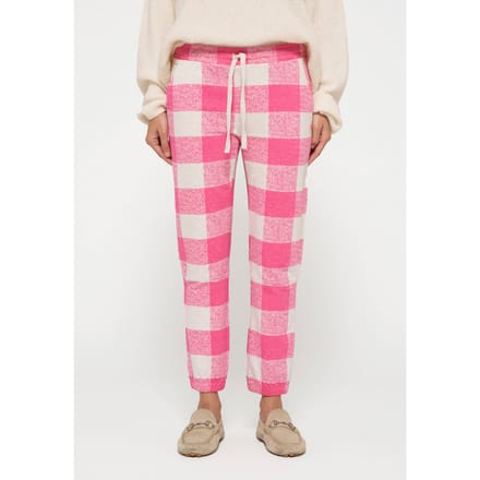 10DAYS Cropped Jogger Check Bright Pink Größe: M | Jogginghosen Outlet | Damen | Rosa