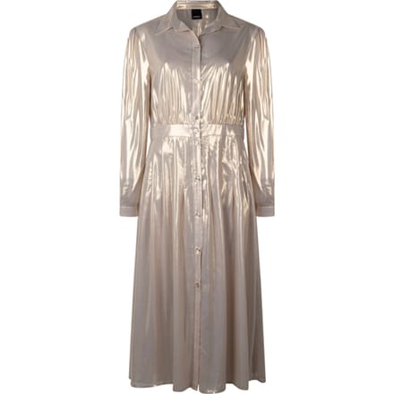 PINKO Grullo Abito Georgette Laminat Light Sand Größe: 40 | Midikleider Outlet | Damen | Braun