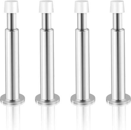 Verstelbare Deurstoppers (4 stuks) voor Plint en Muur - Zwaar en Rubberen Bumper Bescherming