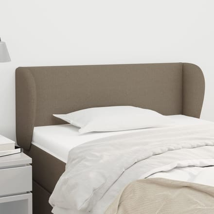 vidaXL - Hoofdbord - met - randen - 103x23x78/88 - cm - stof - taupe