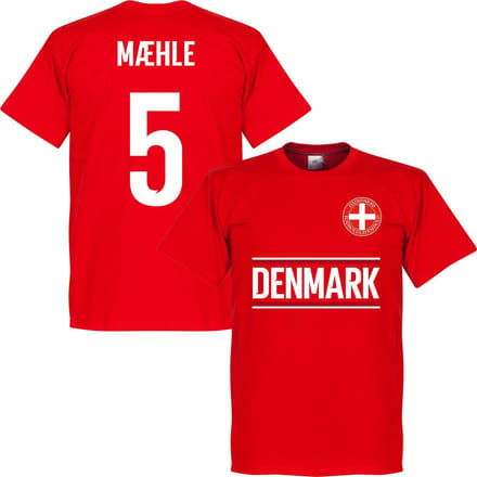Denemarken Maehle 5 Team T-Shirt - Rood - S