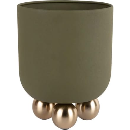 Present Time Bloempot Estilo Small - Groen - 18.5x18.5x23cm - Modern