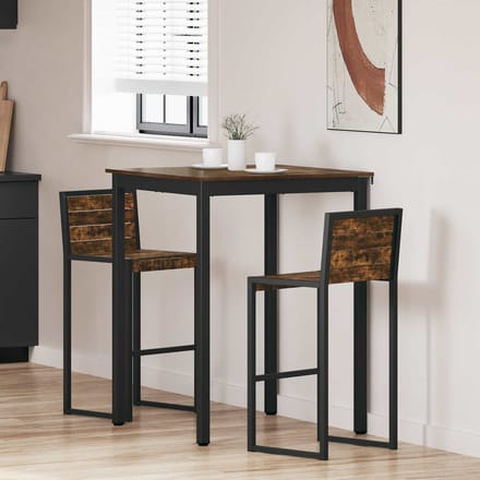 vidaXL - Staande - Bartafel - Bewerkt - hout - Vierkant