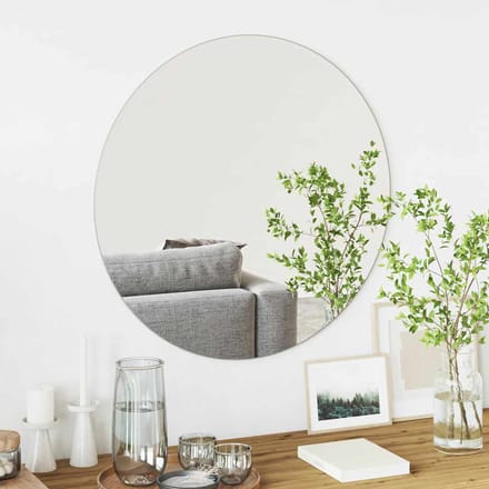 vidaXL - Wandspiegel - Rond - Ø - 70 - cm - gehard - glas