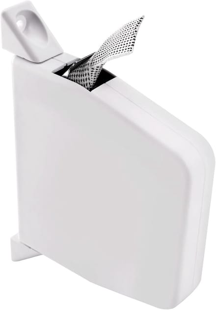 Rolluikriemwikkelaar - Riemoproller - Raambekleding - Schroefbevestiging - 23 mm - Zwart wit