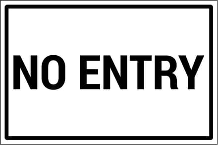 No entry sticker | 18 x 12 cm