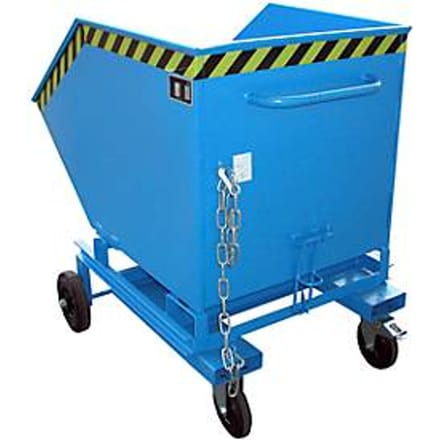 Kiepbak met wielen type KW-ET 600, blauw