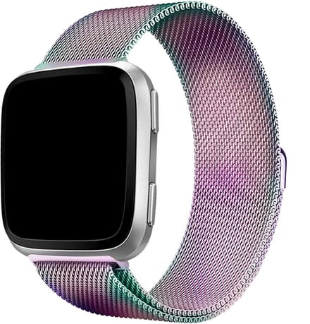 123watches milanese band - colorful - ML - Geschikt voor Fitbit Versa 1 & 2 / Lite