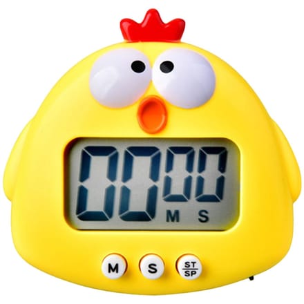 Minuterie de cuisine numérique, minuterie en forme d'animal mignon, avec support arrière à aimant puissant, alarme forte, grand écran Type 3(Chick)