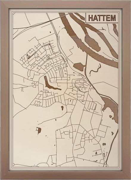 Decoratief Beeld - Houten Van Hattem - Hout - Bekroned - Bruin - 21 X 30 Cm