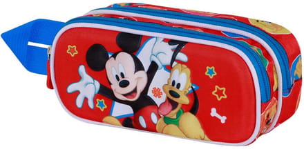 Karactermania - Disney - Mickey Mouse - Star- 3D Pennenzak - Potloden Etui met Dubbele Rits - Pennenetui