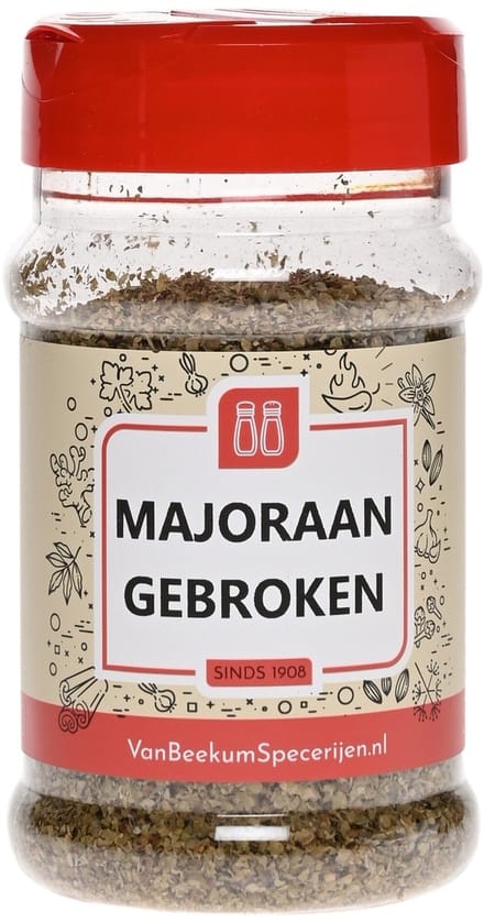 Van Beekum Specerijen - Majoraan / Marjolein Gebroken - 225 Gram (hersluitbare stazak)