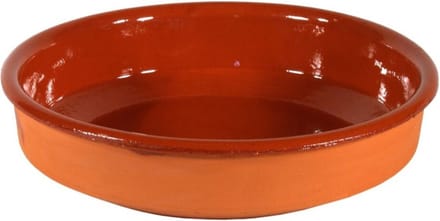 Gerimport Tapas bord/schaal - Sevilla - 26 cm - aardewerk - oranje - serveerschaal