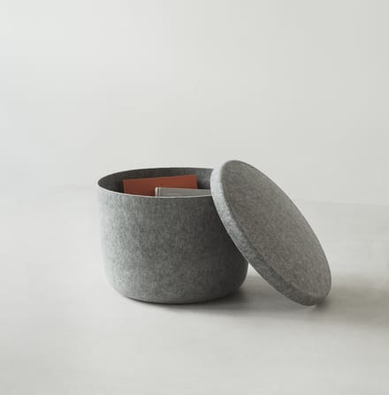 Normann Copenhagen Hide Storage Poef - sand - small