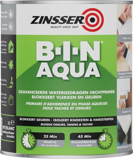 Zinsser Bin Aqua 1 liter - Watergedragen Hechtprimer